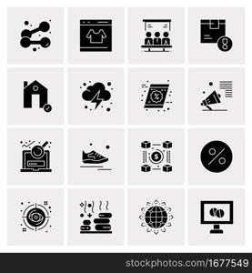 16 Universal Business Icons Vector. Creative Icon Illustration to use in web and Mobile Related project.