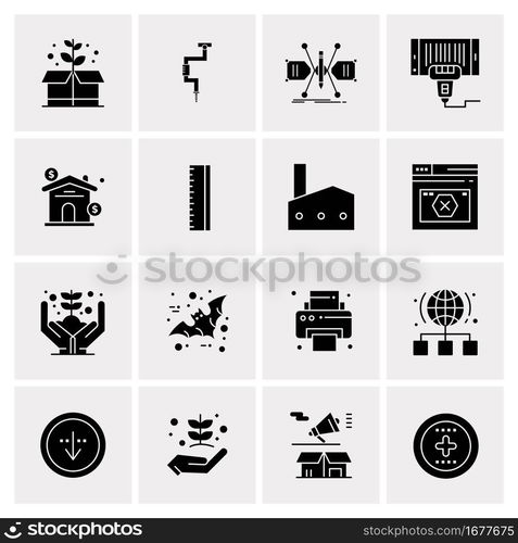 16 Universal Business Icons Vector. Creative Icon Illustration to use in web and Mobile Related project.