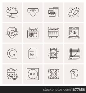 16 Universal Business Icons Vector. Creative Icon Illustration to use in web and Mobile Related project.