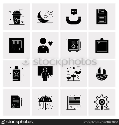 16 Universal Business Icons Vector. Creative Icon Illustration to use in web and Mobile Related project.