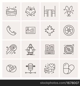 16 Universal Business Icons Vector. Creative Icon Illustration to use in web and Mobile Related project.