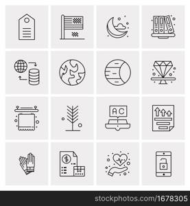 16 Universal Business Icons Vector. Creative Icon Illustration to use in web and Mobile Related project.