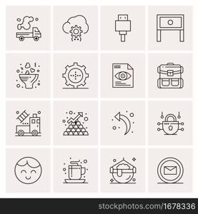 16 Universal Business Icons Vector. Creative Icon Illustration to use in web and Mobile Related project.