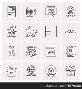 16 Universal Business Icons Vector. Creative Icon Illustration to use in web and Mobile Related project.