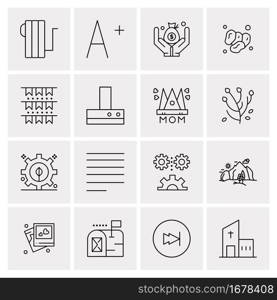 16 Universal Business Icons Vector. Creative Icon Illustration to use in web and Mobile Related project.