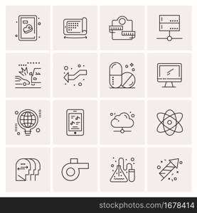 16 Universal Business Icons Vector. Creative Icon Illustration to use in web and Mobile Related project.