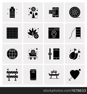 16 Universal Business Icons Vector. Creative Icon Illustration to use in web and Mobile Related project.