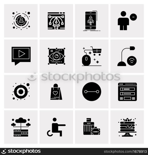 16 Universal Business Icons Vector. Creative Icon Illustration to use in web and Mobile Related project.