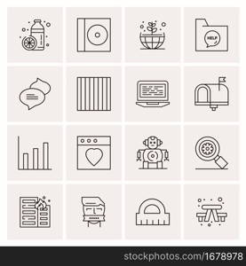 16 Universal Business Icons Vector. Creative Icon Illustration to use in web and Mobile Related project.