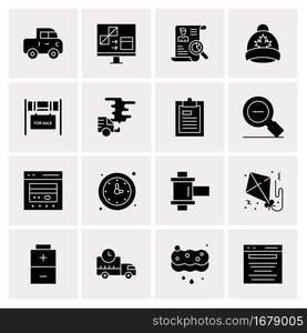 16 Universal Business Icons Vector. Creative Icon Illustration to use in web and Mobile Related project.