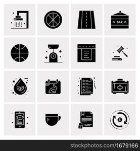 16 Universal Business Icons Vector. Creative Icon Illustration to use in web and Mobile Related project.