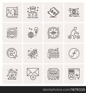 16 Universal Business Icons Vector. Creative Icon Illustration to use in web and Mobile Related project.