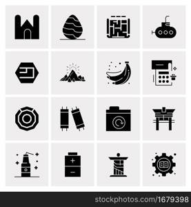 16 Universal Business Icons Vector. Creative Icon Illustration to use in web and Mobile Related project.