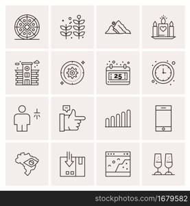 16 Universal Business Icons Vector. Creative Icon Illustration to use in web and Mobile Related project.