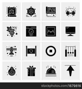 16 Universal Business Icons Vector. Creative Icon Illustration to use in web and Mobile Related project.