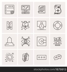 16 Universal Business Icons Vector. Creative Icon Illustration to use in web and Mobile Related project.