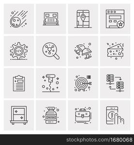 16 Universal Business Icons Vector. Creative Icon Illustration to use in web and Mobile Related project.