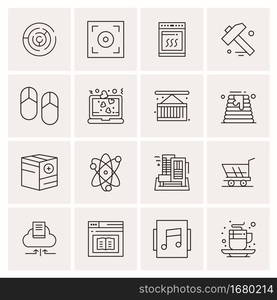 16 Universal Business Icons Vector. Creative Icon Illustration to use in web and Mobile Related project.