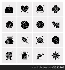 16 Universal Business Icons Vector. Creative Icon Illustration to use in web and Mobile Related project.