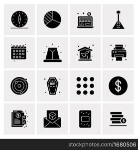 16 Universal Business Icons Vector. Creative Icon Illustration to use in web and Mobile Related project.