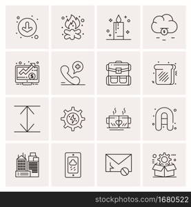 16 Universal Business Icons Vector. Creative Icon Illustration to use in web and Mobile Related project.