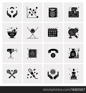 16 Universal Business Icons Vector. Creative Icon Illustration to use in web and Mobile Related project.