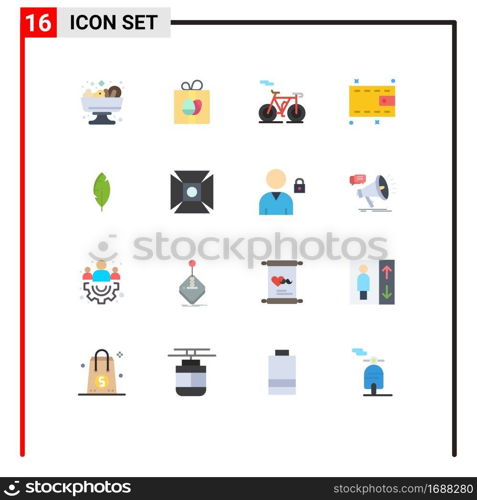 16 Universal Flat Color Signs Symbols of highlight, write, outline, ink, cash Editable Pack of Creative Vector Design Elements