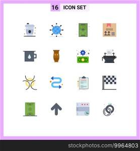 16 Universal Flat Color Signs Symbols of programing, design, fun, coding, recreation Editable Pack of Creative Vector Design Elements