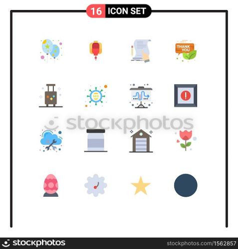 16 Universal Flat Colors Set for Web and Mobile Applications thanksgiving, newsletter, document, gift box, application Editable Pack of Creative Vector Design Elements