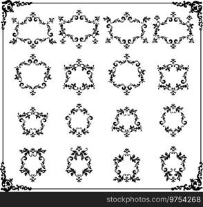 18-royal-classic-frame-for-laser-cutting Vector Image