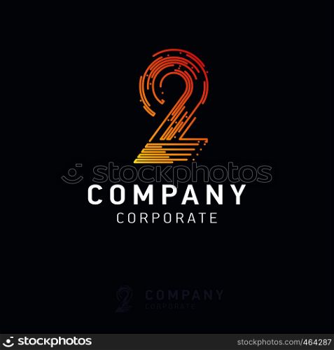 2 company logo design vector