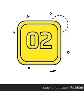 2 Date Calender icon design vector