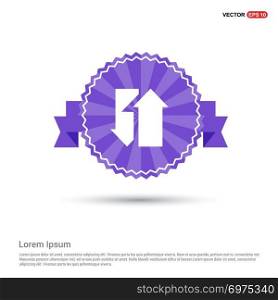 2 side arrow Icon - Purple Ribbon banner