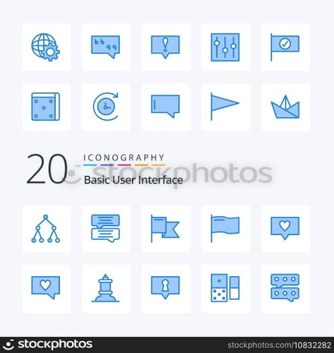 20 Basic Blue Color icon Pack like checked setting"e interface basic