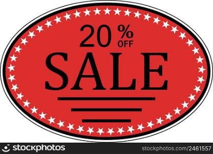 20 % off sale sticker promotional goods, sticker black friday