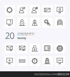 20 Security Line icon Pack like security global security safety gold