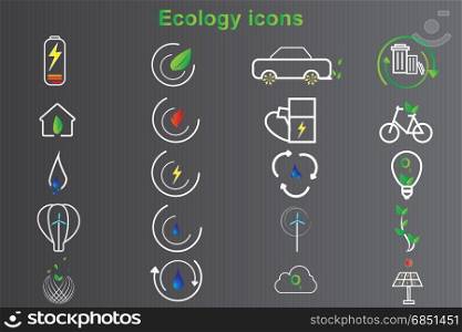 20 set ecology icon,vector design