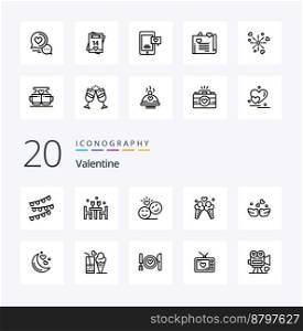 20 Valentine Line icon Pack like emoji avatar love couple day