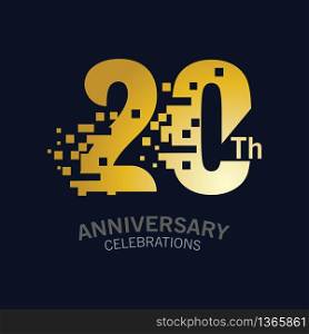 20 Year Anniversary logo template. Design Vector template for celebration