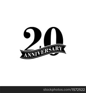 20 Years Anniversary Celebration Vector Logo Design Template