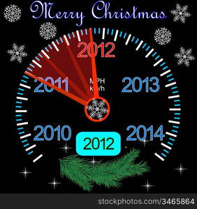 2012 counter on the dashboard for new year