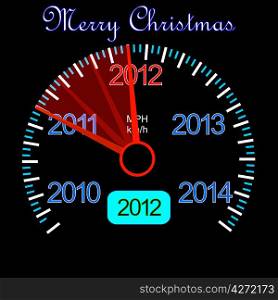 2012 counter on the dashboard for new year