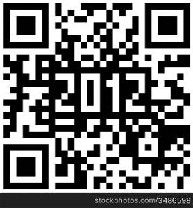 2012 New Year counter, QR code vector.