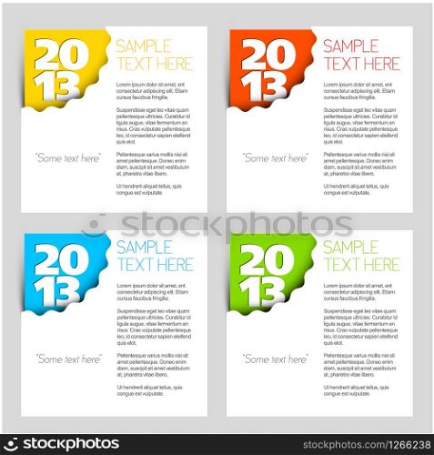2013 - New Year vector corner for your card or web site