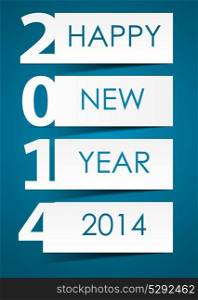 2014 Happy new year background vector illustration.