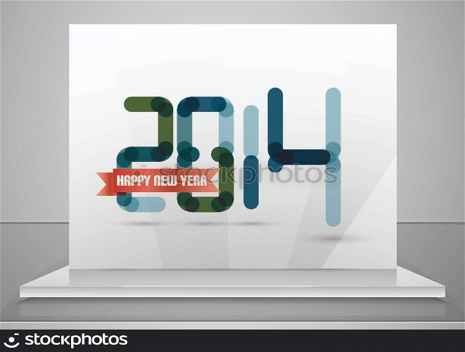 2014. Happy New Year design template