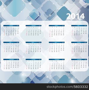 2014 new year calendar vector illustration