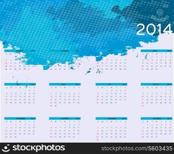 2014 new year calendar vector illustration.