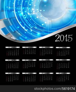 2015 New Year Calendar Vector Illustration. EPS10