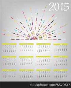 2015 New Year Calendar Vector Illustration. EPS10